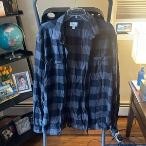 Black/Gray - Men’s flannel shirt - 2XLT